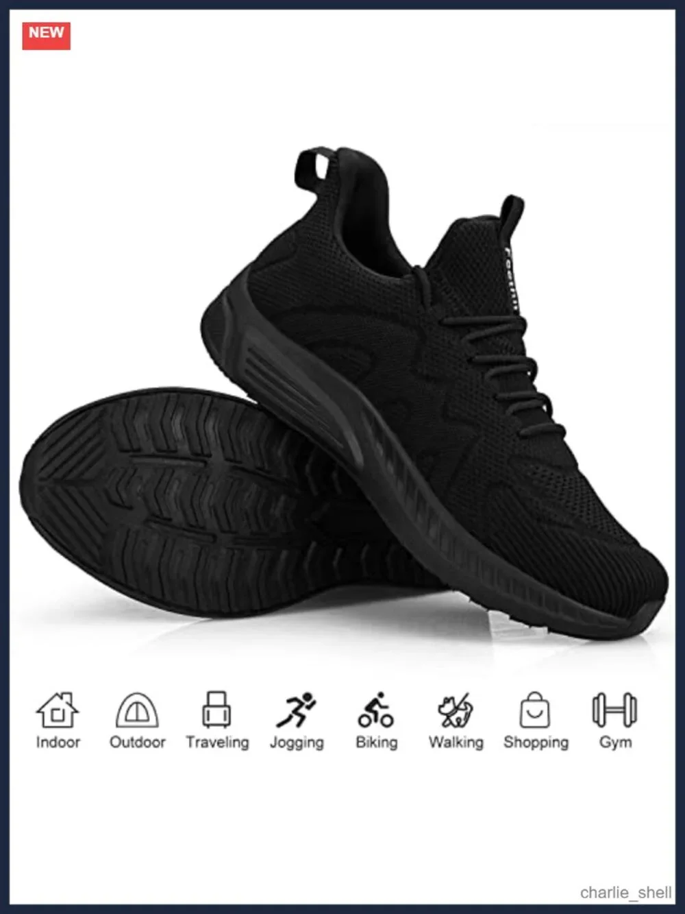 Mens Non Slip Walking Sneakers Athletic Gym Tennis Running Shoes